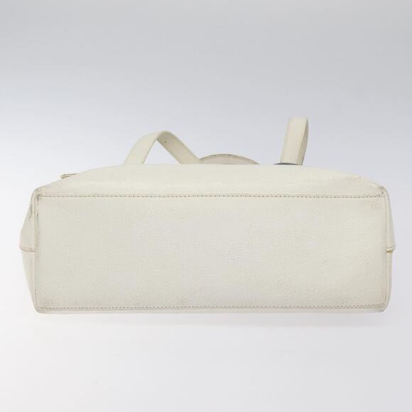 GUCCI Tote Bag Leather White Silver - Picture 9 of 12